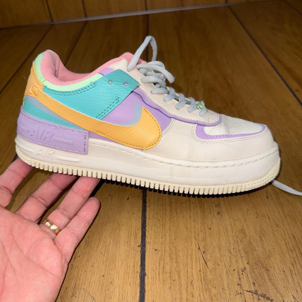 Nike Air Force 1 Shadow Pastel Multi Color Athletic Shoes Sneakers Women's - Picture 9 of 15